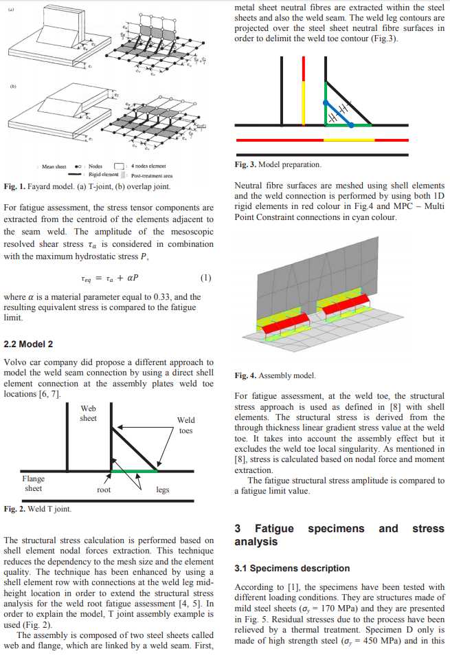 Seam weld shell element model for thin walled structure FE fatigue design(图1)